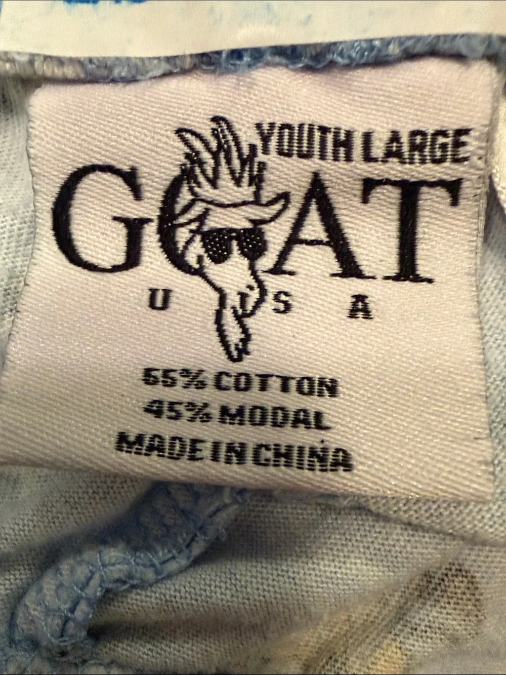 GOAT USA Light Blue Kids Pajama Pants Size Large